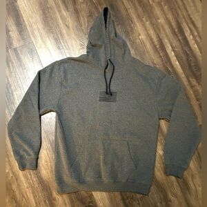 Buck Wear Men’s Grey USA Hooded Sweatshirt With Front Pocket  Mens Size XL